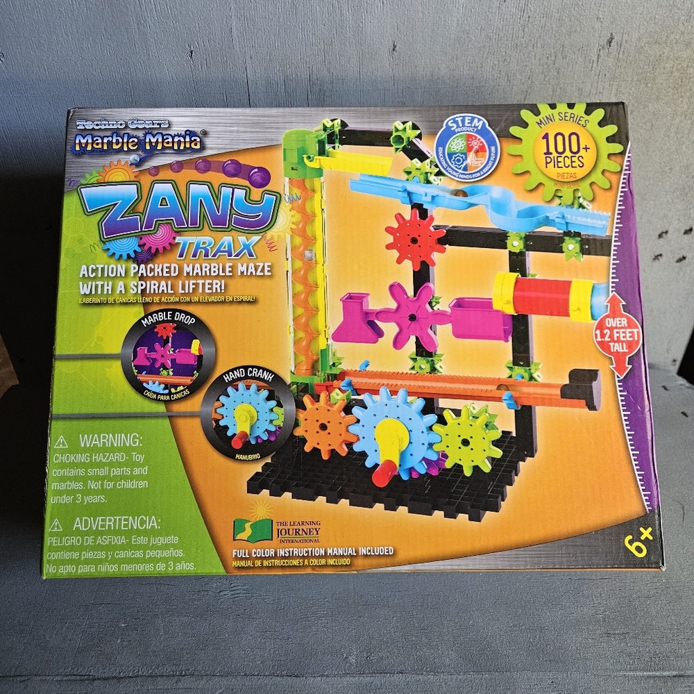 Techno Gears Marble Mania Zany Trax Marble Race - For Parts-Boys Girls Teen Gift